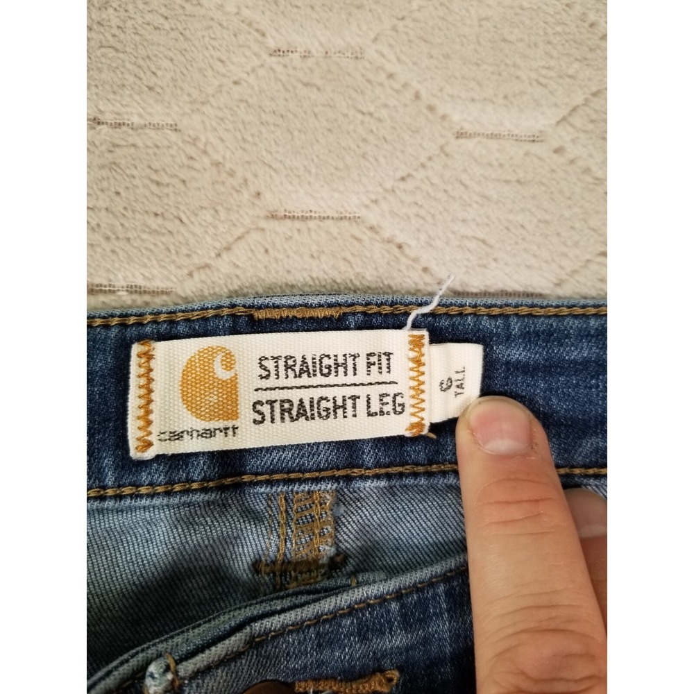 Carhartt Women's 30x26* Rugged Flex Straight Fit Double Front Jeans - Tag 6 Tall - Picture 4 of 14
